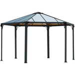 15' X 13' Polycarbonate/Aluminum Hexagon Gazebo