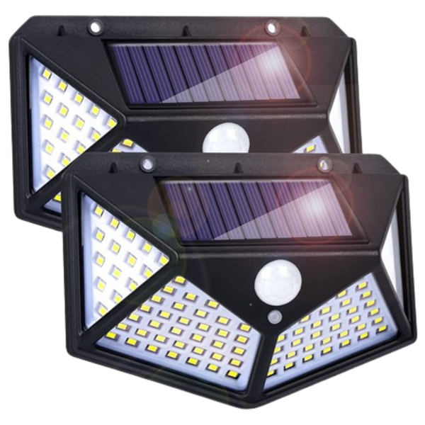 2-Pack Solar LED Motion-Activated Mountable Outdoor Wall Light