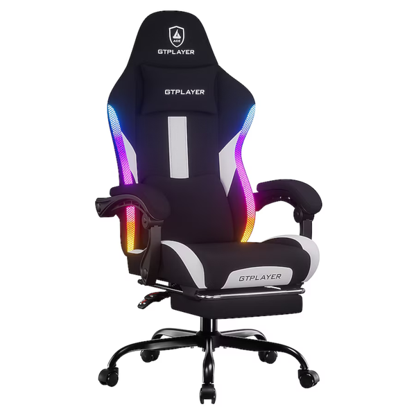 GTPlayer RGB LED Gaming Chair With Ergonomic Support