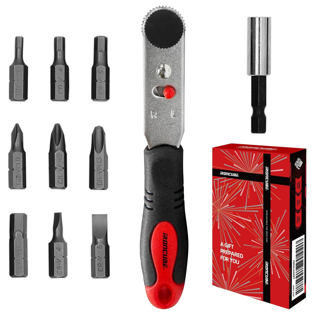 10-Piece Ironcube Angle Ratchet Screwdriver Set