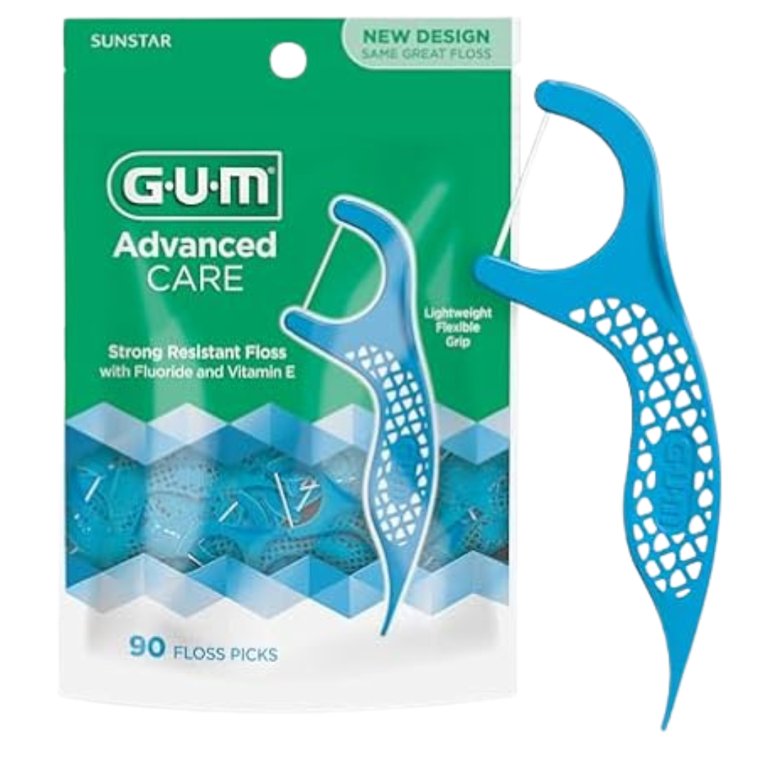 90-Count Gum Advanced Care Floss Picks With Vitamin E And Fluoride