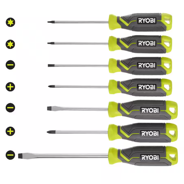 Ryobi 7-Piece Screwdriver Set