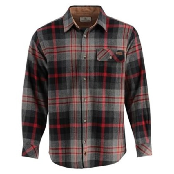 Legendary Whitetails Men's 100% Cotton Flannel Shirt (Locomotive Plaid)
