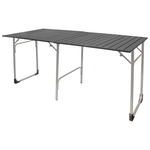 30"D X 60"W X 29.5"H Portable Aluminum Slim-Fold Outdoor Table