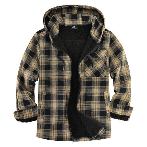 Men's Flannel Plaid Jacket With Pocket (Various)