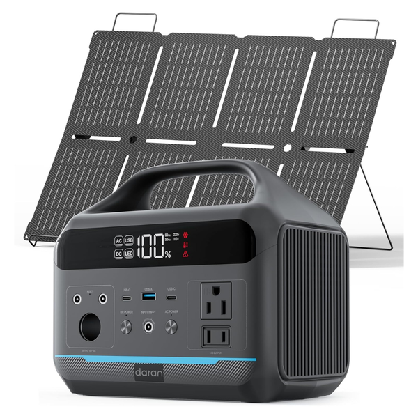 288Wh 600W LiFePO4 Power Station W/ 80W Solar Panel