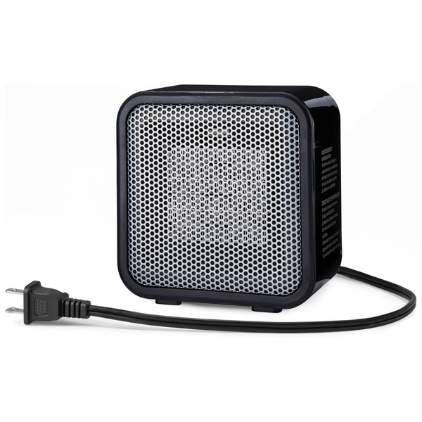 Amazon Basics 500W Mini Ceramic Space Heater (Black)