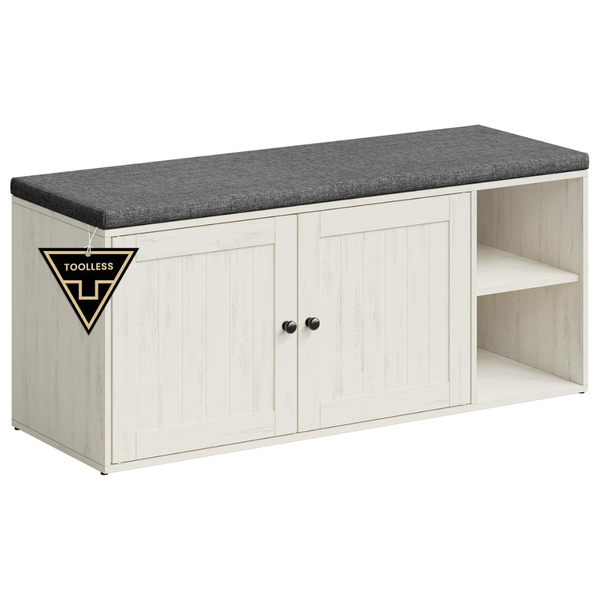 Songmics Home Shoe Storage Bench With Door & Adjustable Shelf (300 Lb)