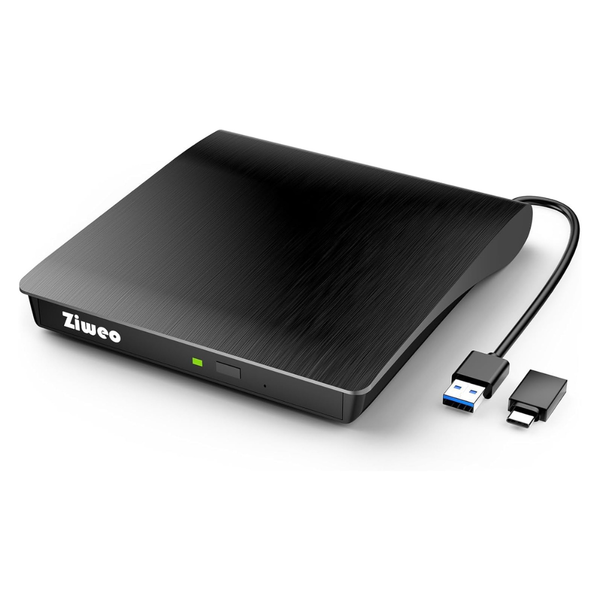 Ziweo Portable USB 3.0 Type-C External CD/DVD Drive