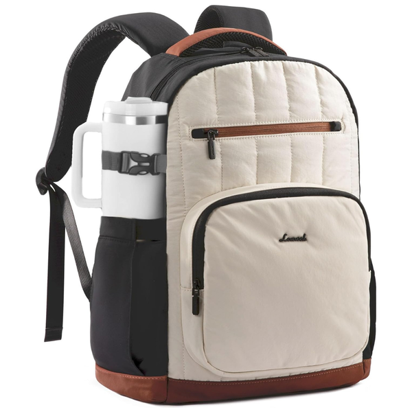 Lovevook Waterproof 4-Compartment 15.6" Laptop Backpack W/ Tumbler Pocket