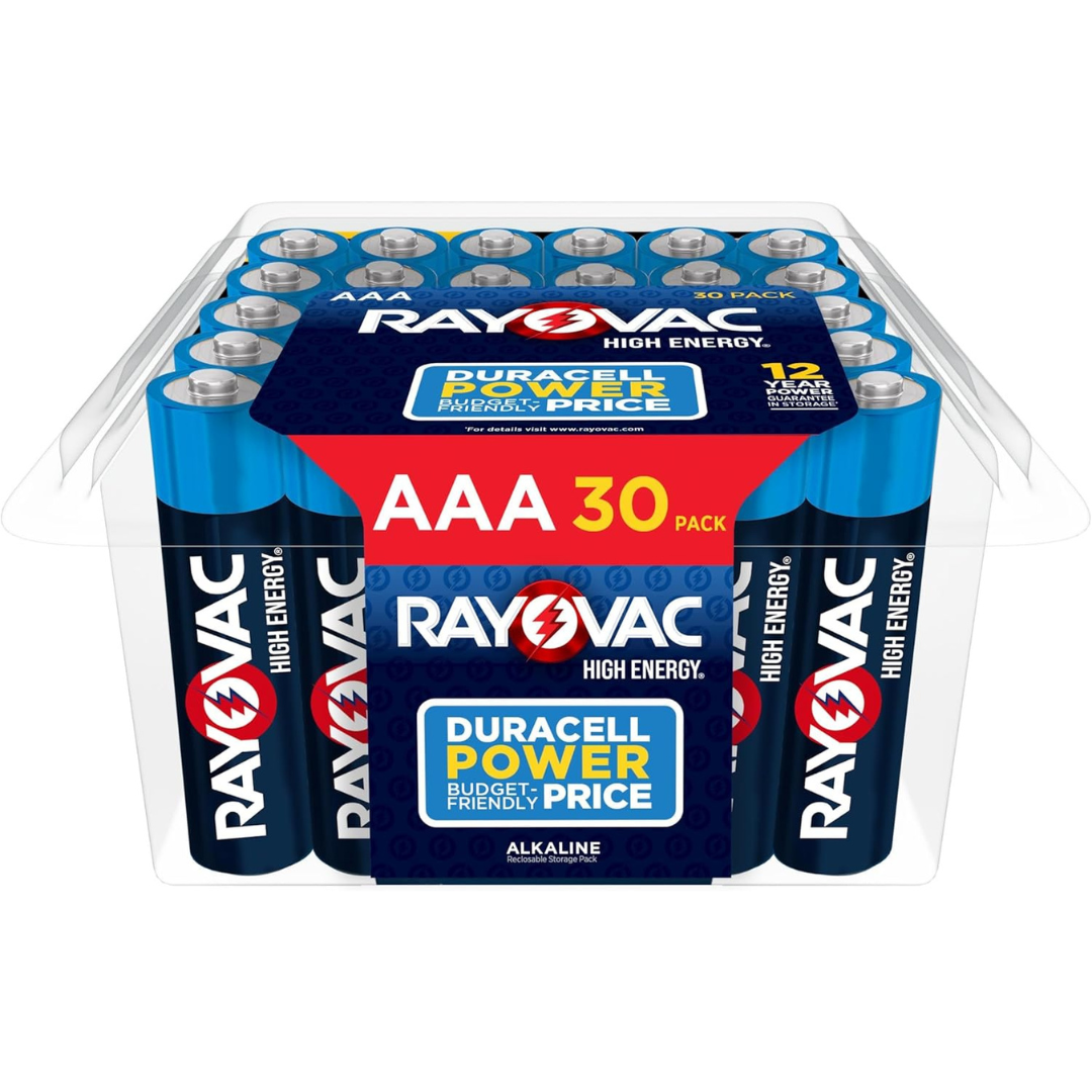 30-Count Rayovac High Energy Alkaline AAA Batteries