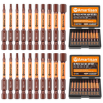 20-Piece Amartisan Metric & SAE Hex Head Allen Wrench Drill Bit Set W/ Box