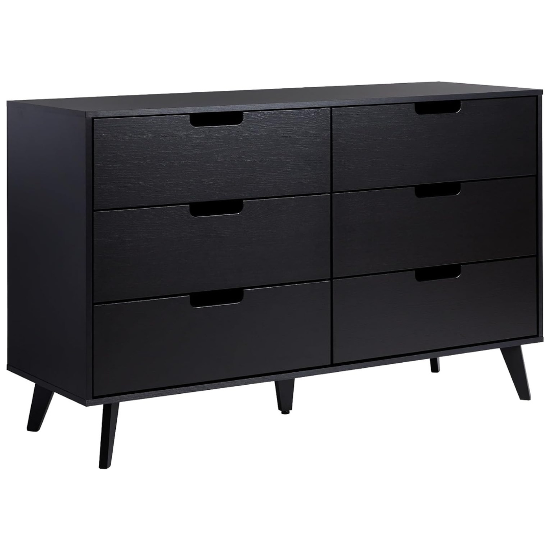 Walker Edison 52'' Modern 6-Drawer Dresser Bedroom Storage Organizer