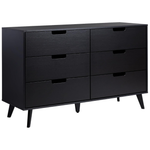 Walker Edison 52'' Modern 6-Drawer Dresser Bedroom Storage Organizer