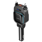 4-in-1 Up To 96W Car Charger W/ Retractable USB-C + L Cable