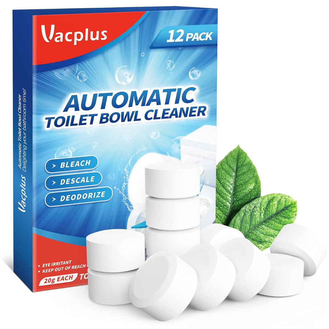 12-Pack 1.7oz Automatic Toilet Bowl Cleaner Tablets W/ Bleach