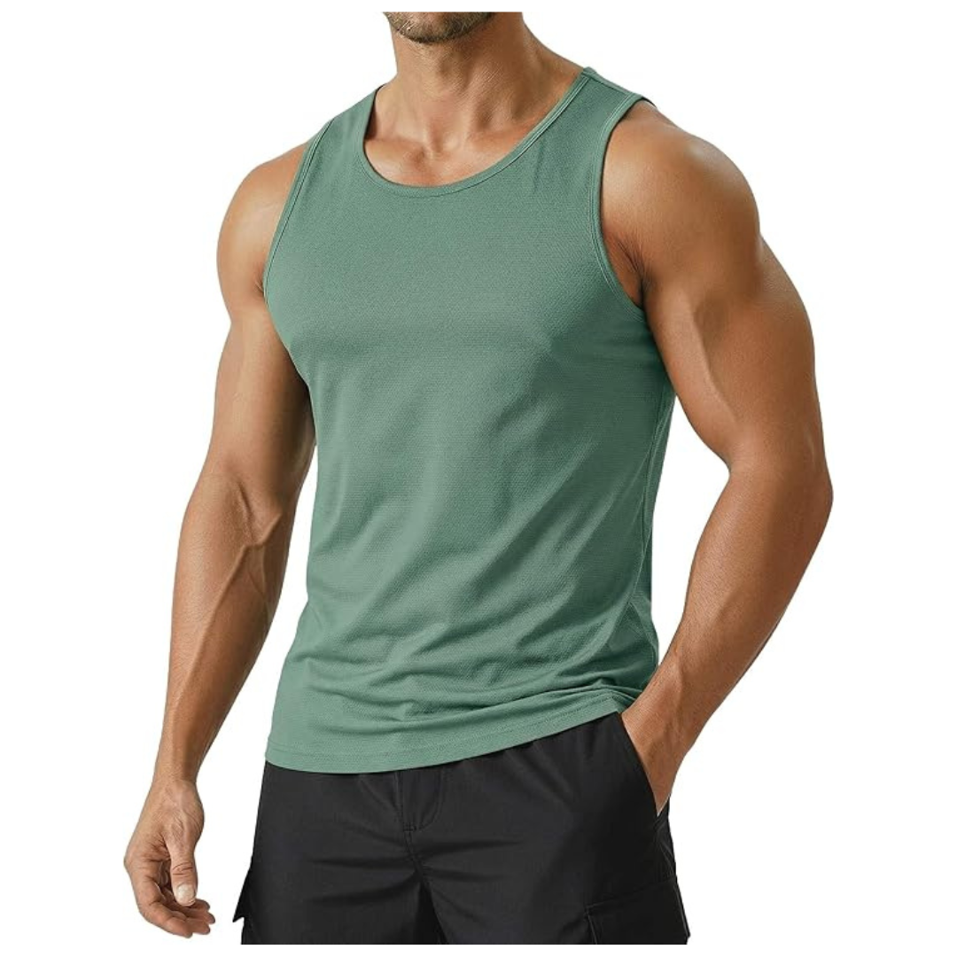 PINSPARK Men's UPF 50+ Quick Dry Sleeveless Athletic Shirts