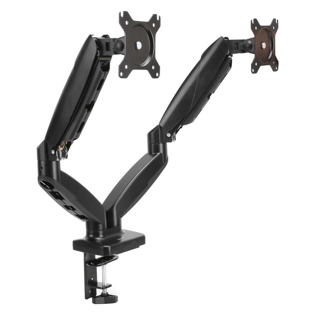 Amazon Basics Dual Monitor Arm Desk Mount For Up To 27" Monitors