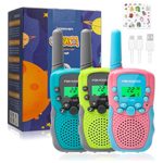 3-Pack Fayogoo Kids Walkie Talkies With Long Range 2 Miles