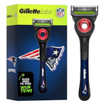 Gillette Labs NFL Patriots Razor, 1 Handle, 4 Razor Blade Refills & Magnetic Stand
