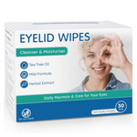 30-Count Tea Tree Oil Eyelid Individually Wrapped Cleansing Wipes