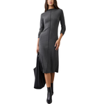 Women's Cozy Ribbed Knit Midi Dress