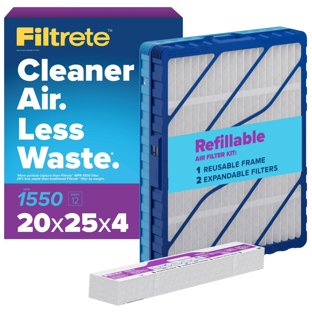2-Pack Filtrete Refillable Air Filter Kit (20 X 25 X 4 Inch)