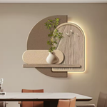 Decorative Wooden Wall Painting With LED Light & Remote