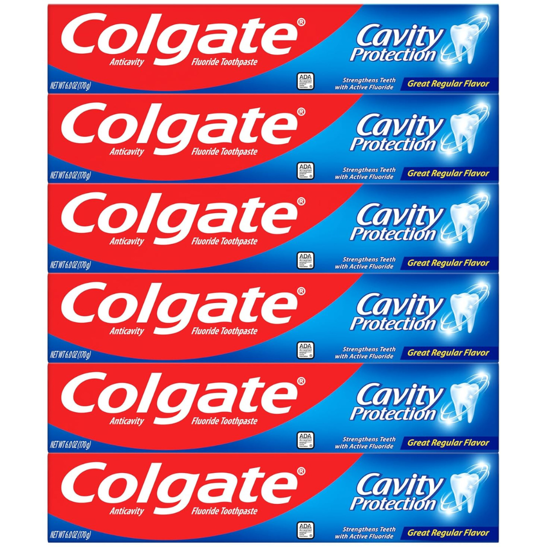 6-Pack Colgate 6oz Cavity Protection Toothpaste With Fluoride