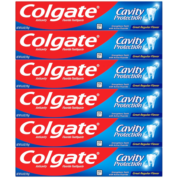 6-Pack Colgate 6oz Cavity Protection Toothpaste With Fluoride