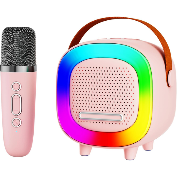 Mini Karaoke Machine Speaker With 1 Wireless Microphones (Various)