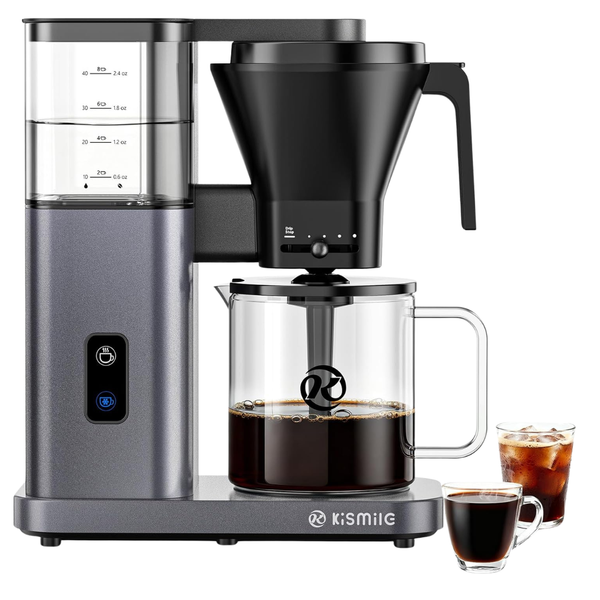 Kismile 8 Cup Drip Coffee Maker Machine W/ Removable Water Tank