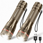 2-Pack High-Lumen LED Mini Tactical EDC Flashlights