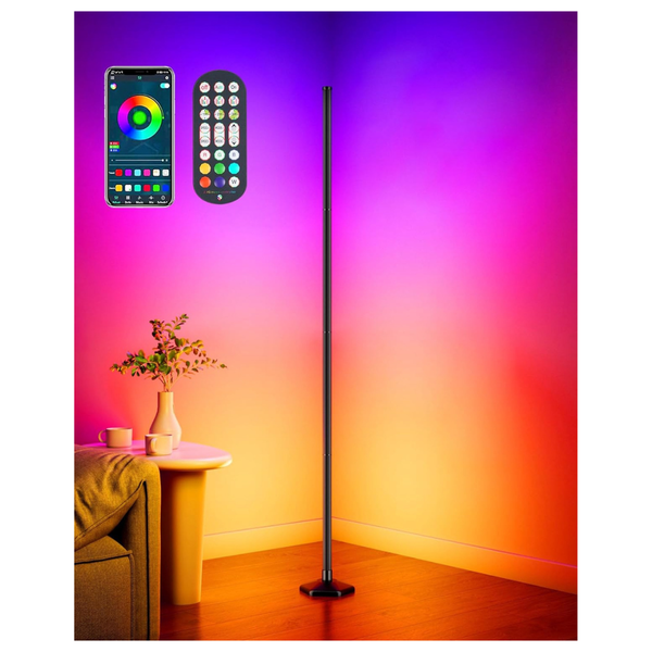 65" Color Changing Smart RGB LED Floor Lamp W/ App And Remote Control