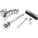 24-Pieces Craftsman 1/4" Drive Metric Socket Set With Storage Case