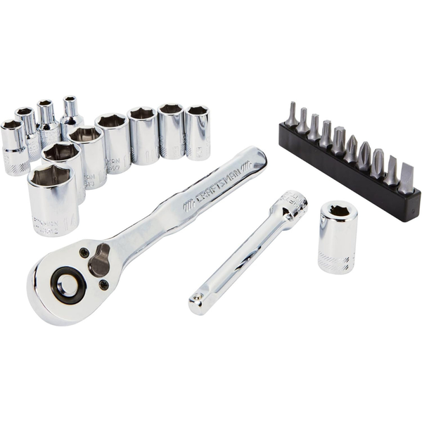 24-Pieces Craftsman 1/4" Drive Metric Socket Set With Storage Case