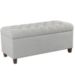 HomePop Ainsley Button Tufted Storage Bench