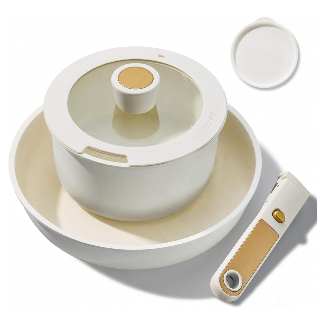5-Piece CAROTE Non Stick Titanium Cookware Set (Ice Cream)