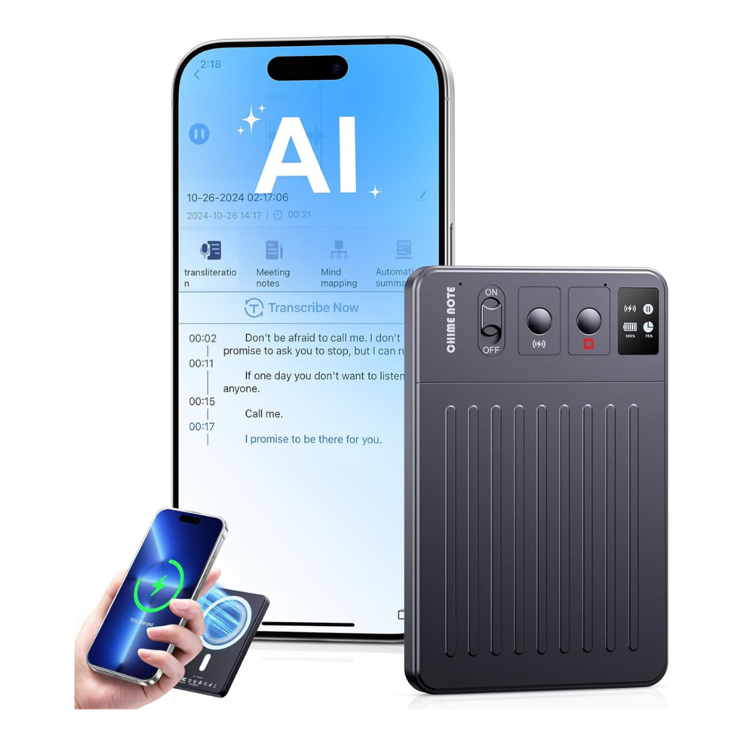 TTQ AI 64GB Digital Voice Recorder With App Control