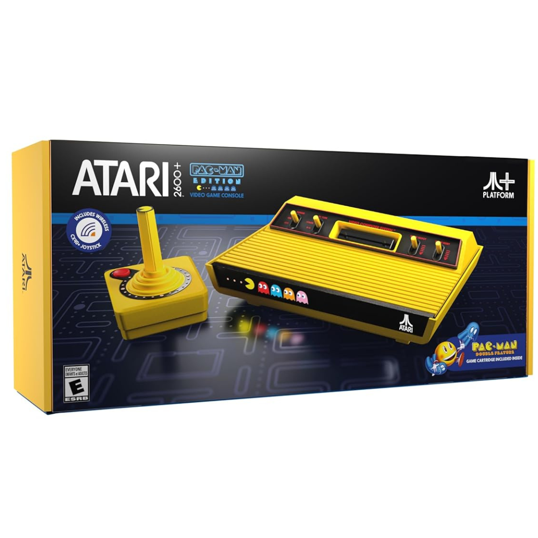 Atari 2600+ PAC-MAN Edition Console, Game & Wireless Joystick