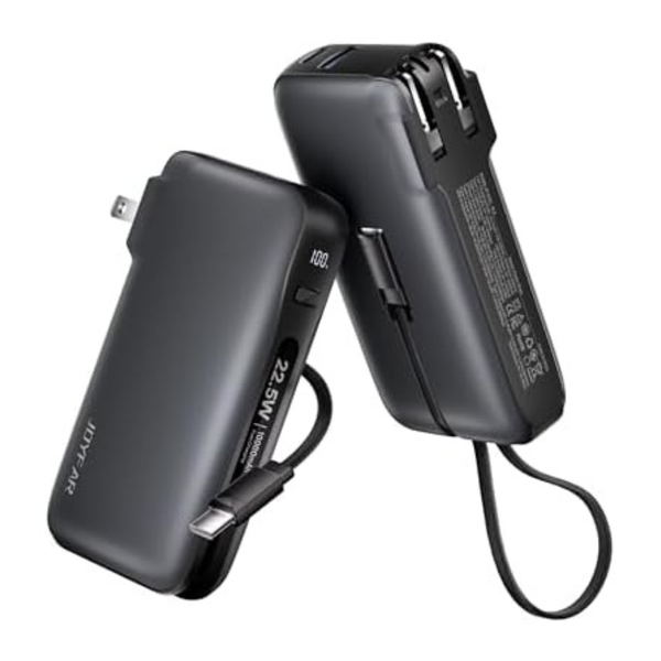 Joyfar 22.5W 10,000mAh Portable Charger W/USB-C Cable & Wall Plug