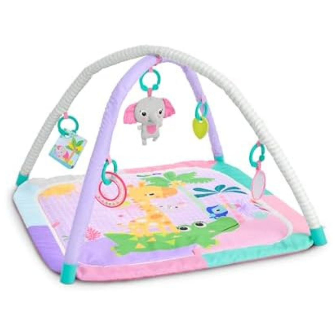 Bright Starts Wild Wiggles Sweet Safari Baby Play Gym & Mat
