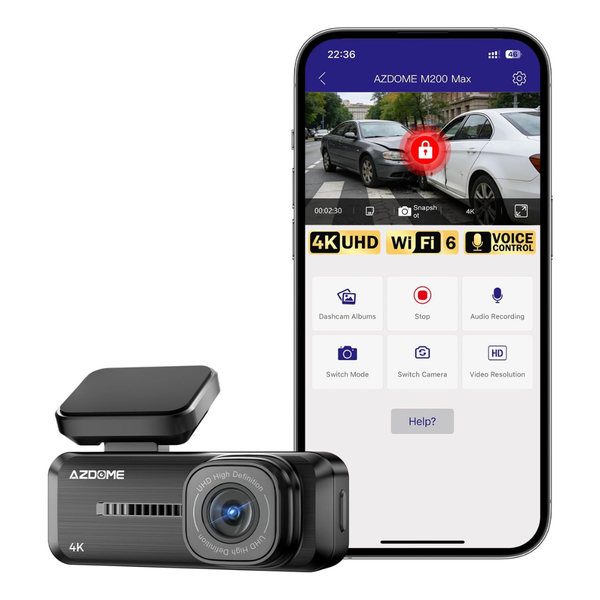 Azdome 4K WiFi 6 Dash Cam Front