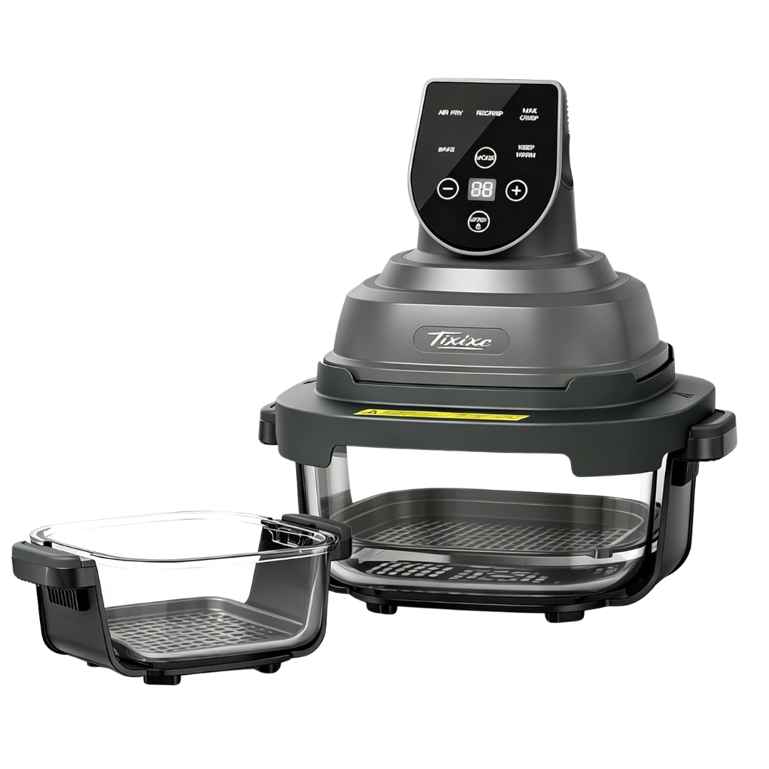 1500W Oil-Free 5-in-1 Countertop Cooker With 4QT Glass Bowl