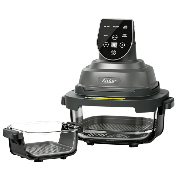 1500W Oil-Free 5-in-1 Countertop Cooker With 4QT Glass Bowl