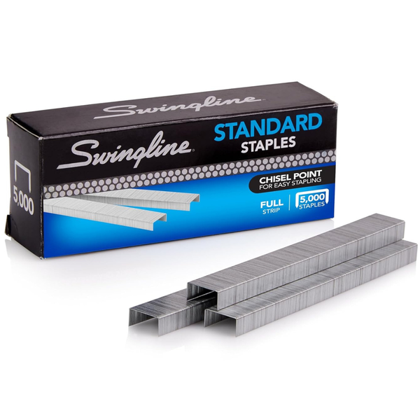 5000-Count Swingline Standard Staples For Desktop Staplers (Chisel Point)