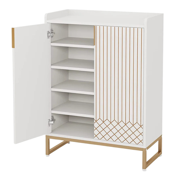 20-Pair Everly Quinn 5-Tier Shoe Cabinet