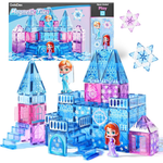 STEM Magnetic Building Blocks Princess Castle With 2 Dolls & Stairs