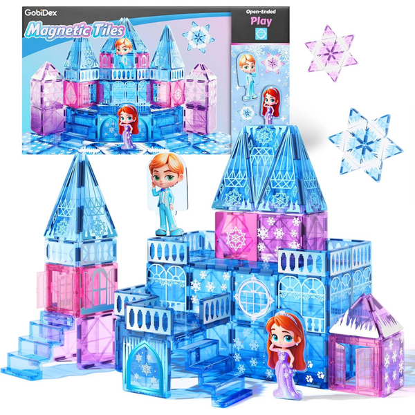 STEM Magnetic Building Blocks Princess Castle With 2 Dolls & Stairs