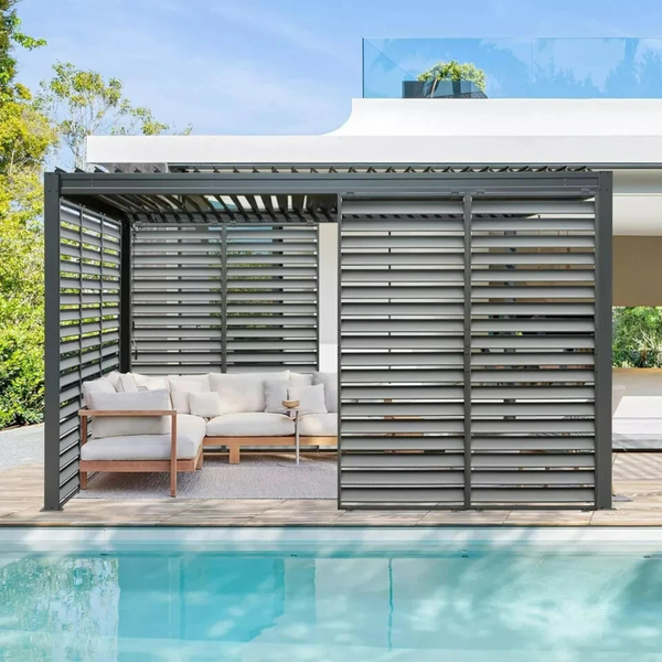 Domi Louvered Waterproof Pergola Screens